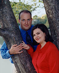 Engaged - by a tree